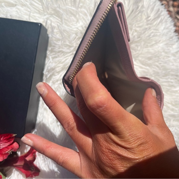 Furla Babylon Leather Zippy Bi-fold Wallet in Pink - Picture 8 of 15